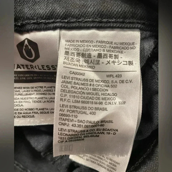 Levi’s 511  Black Straight Leg Jeans Size 26 - Picture 10 of 10